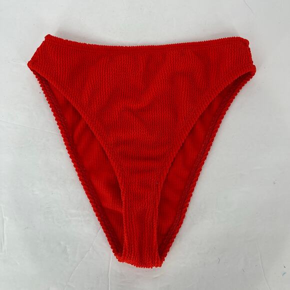 Good American "always fits better' Cheeky Bikini Bottoms Bright Poppy - S/M - Picture 2 of 7